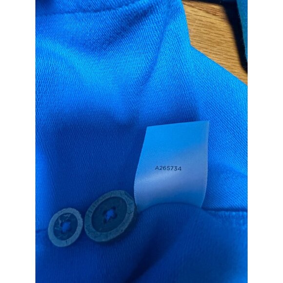 Susan Graver Resort Bright Blue French Terry Jacket or Cover Up with Hood Sz 1X - Picture 10 of 11